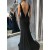 Mermaid Long Black V-Neck Prom Dresses Formal Evening Gowns 6011004