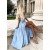 A-Line V-Neck Long Prom Dresses Formal Evening Gowns 6011019