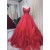 A-Line Tulle Long Red Prom Dresses Formal Evening Gowns 6011051