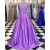 A-Line Lace Satin Two Pieces Long Prom Dresses Formal Evening Gowns 6011078