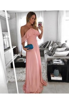 A-Line Chiffon Long Prom Dresses Formal Evening Gowns 6011096