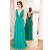 A-Line Chiffon V-Neck Long Formal Evening Dresses Wedding Party Gowns 6011115