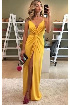 Sheath/Column Chiffon Long Prom Dresses Formal Evening Gowns 6011121