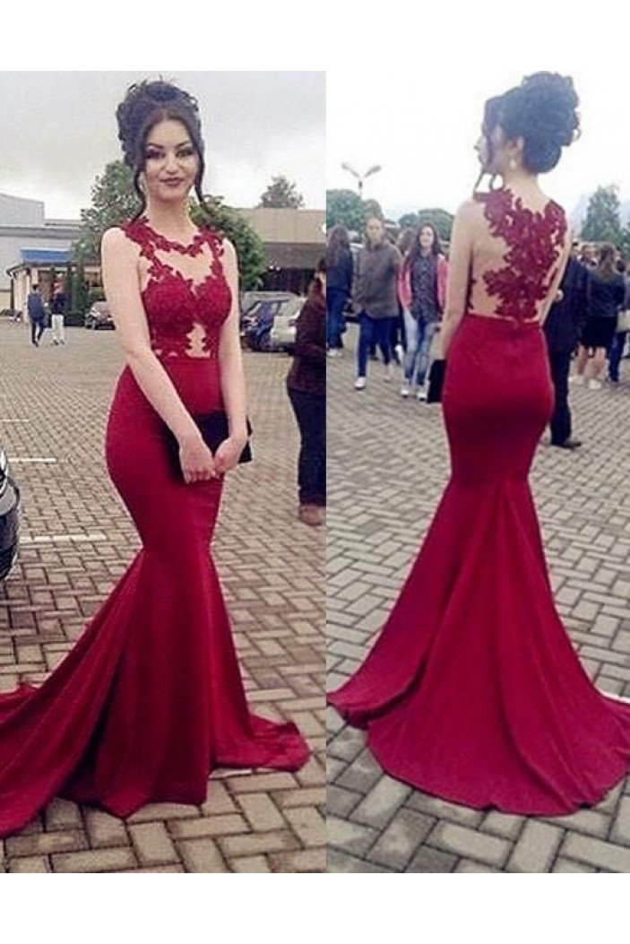 Mermaid Lace Long Prom Evening Dresses Wedding Party Gowns 6011130