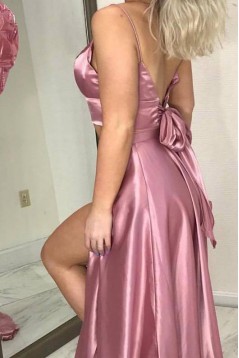A-Line Two Pieces Long Prom Dresses Formal Evening Gowns 6011217