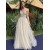 A-Line Beaded Tulle V-Neck Long Prom Dresses Formal Evening Gowns 6011248