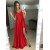 A-Line Asymmetrical Long Red Prom Dresses Formal Evening Gowns 6011263