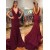 Mermaid V-Neck Sparkle Long Prom Dresses Formal Evening Gowns 6011279