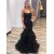 Long Black Lace Mermaid Prom Dresses Formal Evening Gowns 6011282