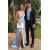 A-Line Simple Stunning V-Neck Long Prom Dresses Formal Evening Gowns 6011285