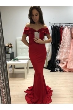 Mermaid Off-the-Shoulder Long Prom Dresses Formal Evening Gowns 6011304
