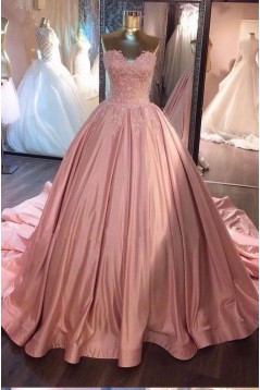 Ball Gown Beaded Lace Appliques Long Prom Dresses Formal Evening Gowns 6011316