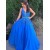 A-Line Beaded V-Neck Long Prom Dresses Formal Evening Gowns 6011361
