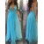 A-Line V-Neck Long Prom Dresses Formal Evening Gowns 6011464