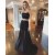 Long Black Two Pieces Prom Dresses Formal Evening Gowns 6011473