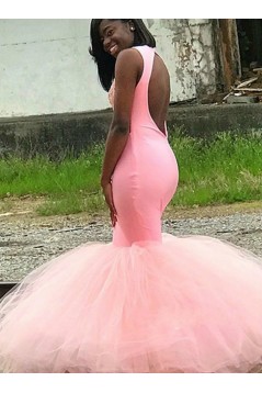 Mermaid Lace Beaded Long Prom Dresses Formal Evening Gowns 6011493