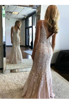 Mermaid Lace Long Prom Dresses Formal Evening Gowns 6011504