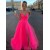 A-Line Tulle Long Prom Dresses Formal Evening Gowns 6011510