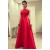 A-Line Long Red Satin Prom Dresses Formal Evening Gowns 6011551