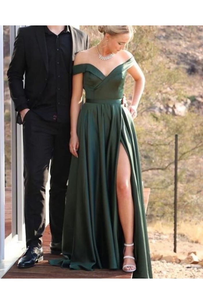 A-Line Off-the-Shoulder Long Prom Dresses Formal Evening Gowns 6011589