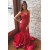 Mermaid Long Red Prom Dresses Formal Evening Gowns 6011629