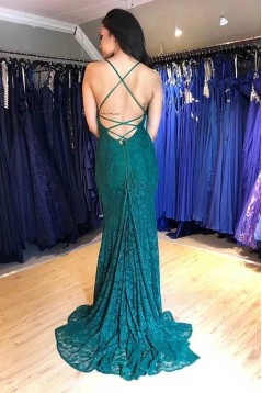 Mermaid Lace Long Prom Dresses Formal Evening Gowns 6011643