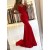Long Red Mermaid Beaded Lace Prom Dresses Formal Evening Gowns 6011659