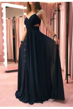 A-Line Chiffon Long Prom Dresses Evening Dresses 6011661