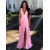 A-Line V-Neck Simple Stunning Long Prom Dresses Formal Evening Gowns 601865