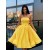 A-Line Strapless Short Prom Dresses Formal Evening Gowns 601867