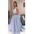 Elegant A-Line Tulle Long Prom Dresses Formal Evening Gowns 601872