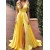 A-Line V-Neck Simple Stunning Long Prom Dresses Formal Evening Gowns 601873