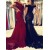 Mermaid Off-the-Shoulder Lace Long Prom Dresses Formal Evening Gowns 601880