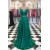 A-Line Two Pieces Green Long Prom Dresses Formal Evening Gowns 601892