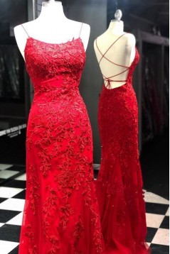 Elegant Mermaid Lace Long Prom Dresses Formal Evening Gowns 601896