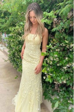 Elegant Mermaid Lace Long Prom Dresses Formal Evening Gowns 601896