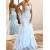 Mermaid Strapless Lace Tulle Long Prom Dresses Formal Evening Gowns 601943