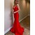 Long Red V-Neck Prom Dresses Formal Evening Gowns 601954