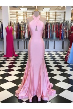 Mermaid Long Pink Prom Dresses Formal Evening Gowns 601958