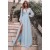 A-Line Chiffon Long Sleeves V-Neck Formal Evening Dresses Party Gowns 601966