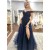 A-Line Off-the-Shoulder Tulle Long Prom Dresses Formal Evening Gowns 601969