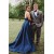 A-Line V-Neck Long Prom Dresses Formal Evening Gowns 601989