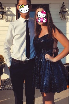 Short Sequins Prom Dress Homecoming Dresses Graduation Party Dresses 701022