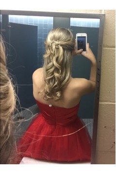 Short Red Prom Dress Homecoming Dresses Graduation Party Dresses 701035