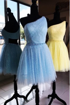 Short Sequins Tulle Prom Dress Homecoming Dresses Graduation Party Dresses 701051