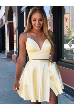 Short Red Two Pieces Prom Dress Homecoming Dresses Graduation Party Dresses 701057