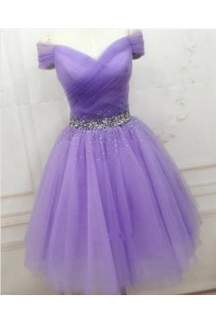 A-Line Beaded Short Prom Dress Homecoming Graduation Cocktail Dresses 701165
