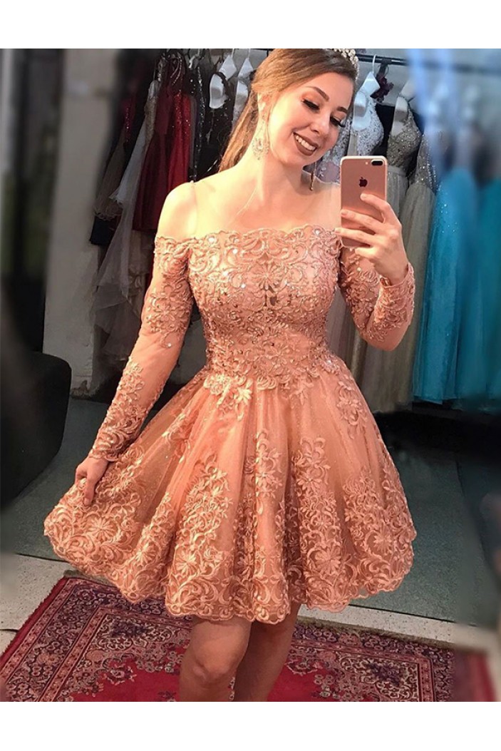 Short Beaded Lace Prom Dress Homecoming Graduation Cocktail Dresses 701175