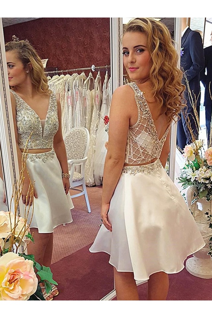 Short Beaded Prom Dress Homecoming Graduation Cocktail Dresses 701263