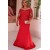Mermaid Beaded Lace Long Red Mother of the Bride Dresses 702026